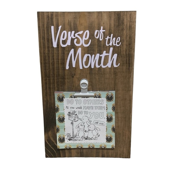 Handmade Other - NEW Handmade Verse of the Month board Family Bible verses monthly calendar NWOT